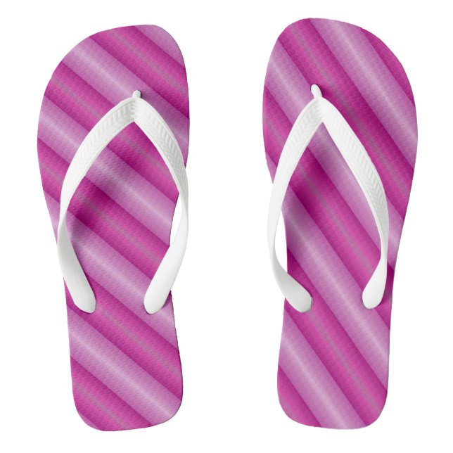 Tongs Bandes diagonales roses (Semelle)