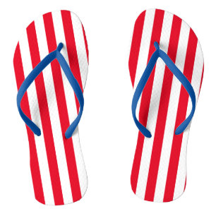 Tongs Bandes, Rouge, Blanc et Bleu  do-it-yourself