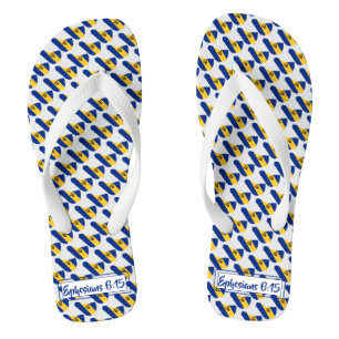 Tongs BARBADE Écriture chrétienne personnalisée