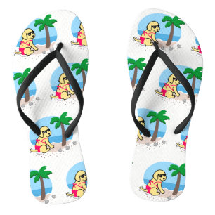 Tongs Bascules électroniques jaunes de vacances d'été de