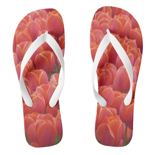 Tongs Bascules électroniques rouges de champ de tulipes (Semelle)