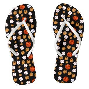 Tongs baseball, gant de baseball, basket-ball, sport