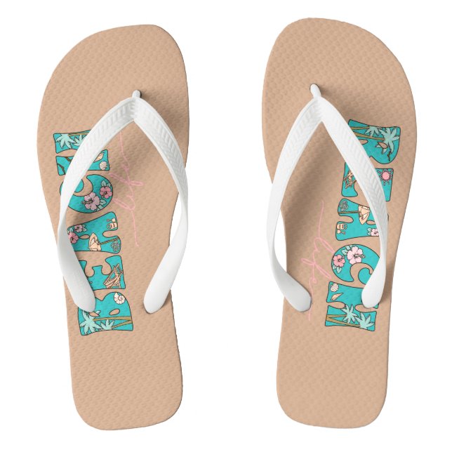 Tongs Beach Life Design tropical (Semelle)