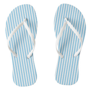 Tongs Bébé Bleu et Blanc Petite taille Bandes verticales