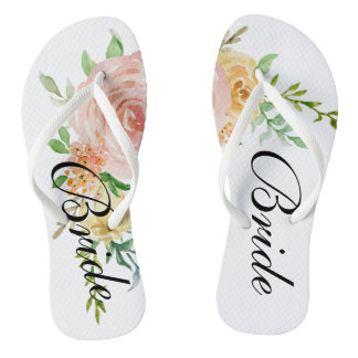 Tongs Belle mariée Rose Florale