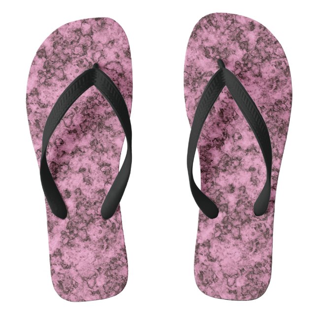 Tongs Belle veine rose marbre clair foncé (Semelle)