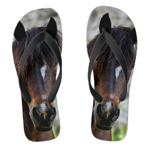 Tongs Belles bascules électroniques Brown de cheval