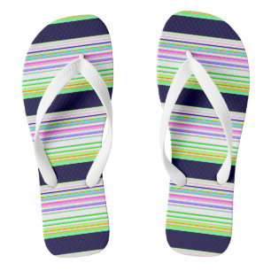 Tongs Belles rayures bleues