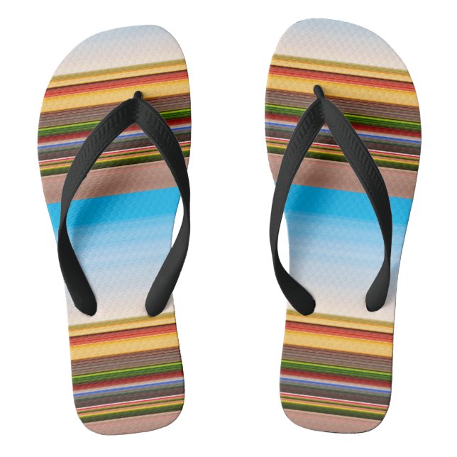 Tongs Belles rayures colorées modernes (Semelle)