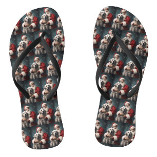Tongs Berger d'Anatolie avec le Père Noël de Noël