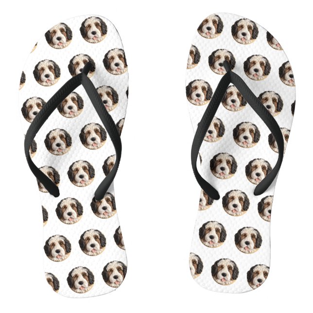 Tongs Bernedoodle Chien 3D inspiré (Semelle)