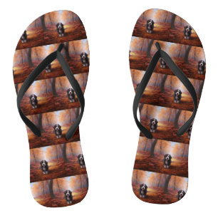 Tongs Bernedoodle en automne Leaves automne Inspire