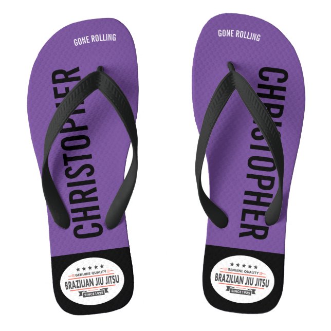 Tongs BJJ Ceinture violette Véritable Qualité Gone Rolli (Semelle)