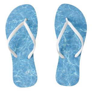 Tongs Bleu Branché Eau Aqua Modèle Adulte Bretelles Minc