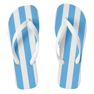 Tongs Bleu et blanc à large bande tendance