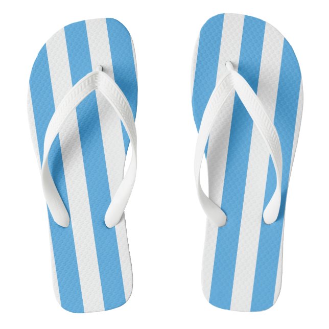 Tongs Bleu et blanc à large bande tendance (Semelle)