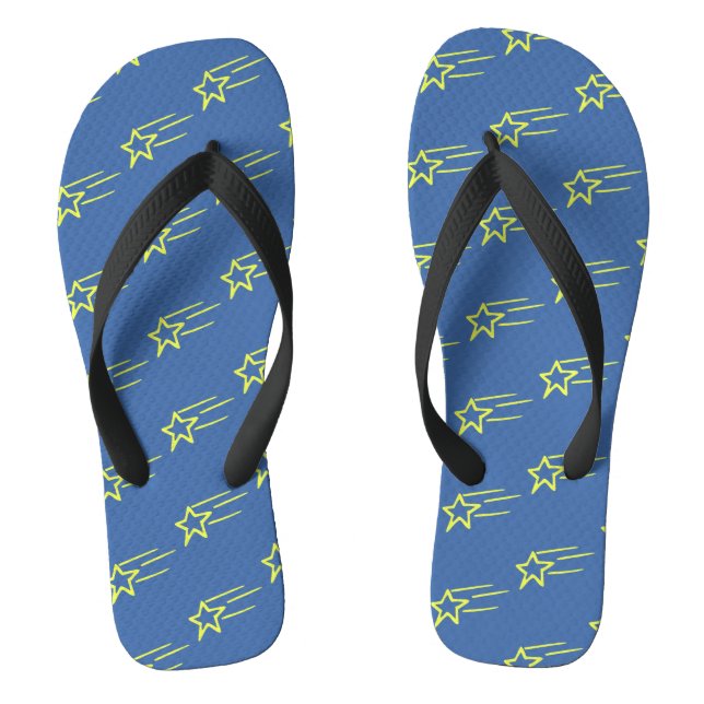 Tongs Bleu Jaune Tireur étoiles Motif (Semelle)