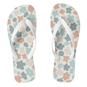 Tongs Boho pastel flowers cutout