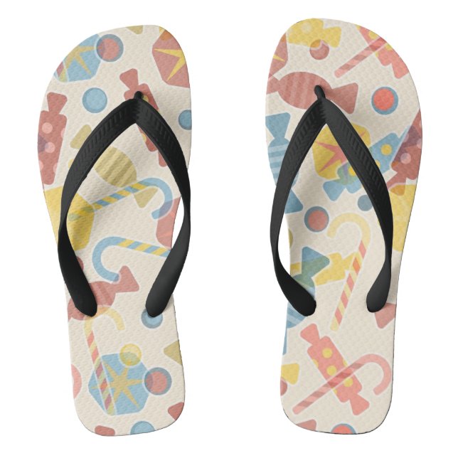 Tongs Bonbons et motif de sucrerie (Semelle)