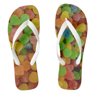 Tongs Bonbons Gommeux Colorés Drôle