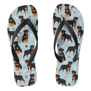 Tongs Bones et pattes de chien Rottweiler