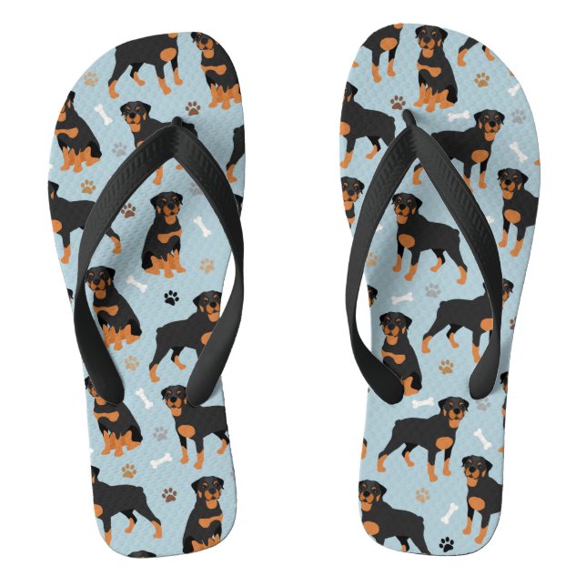 Tongs Bones et pattes de chien Rottweiler (Semelle)