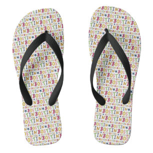 Tongs Bostin Black Country Word Flip Flop Beach Chaussur