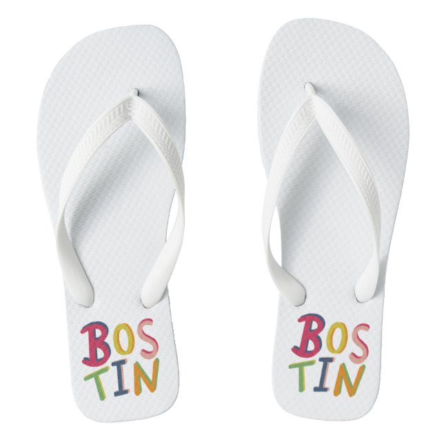 Tongs Bostin Black Country Word Flip Flop Beach Chaussur (Semelle)