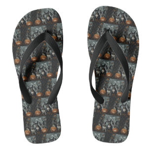 Tongs Boston Terrier Halloween nuit chien délice