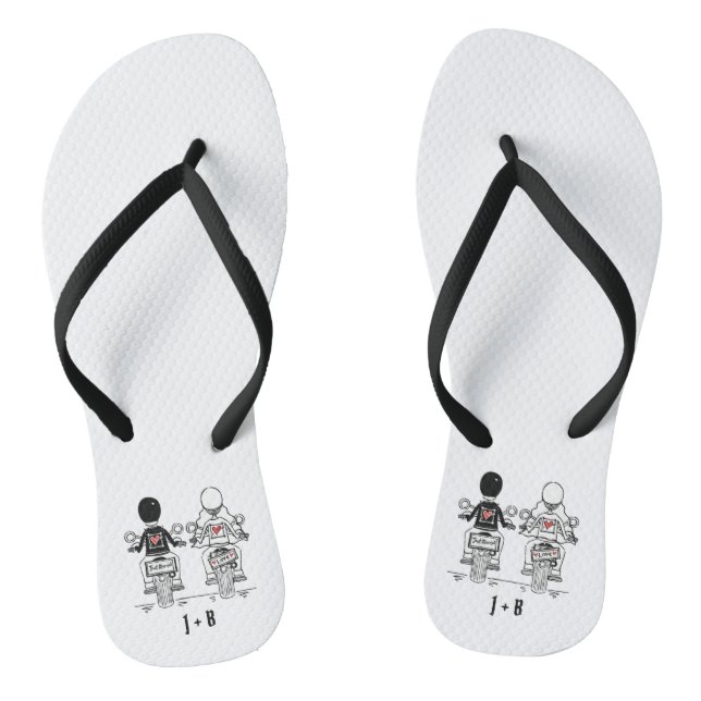 Tongs Boucles de Mariage de motocyclette personnalisées (Semelle)
