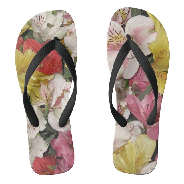 Tongs Bouquet floral coloré (Semelle)