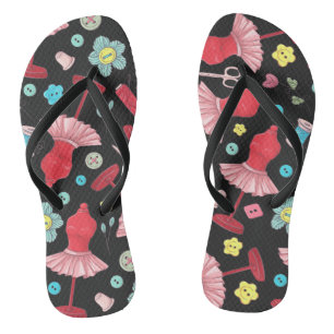 Tongs Boutons de minces robe de judy coloré brillant