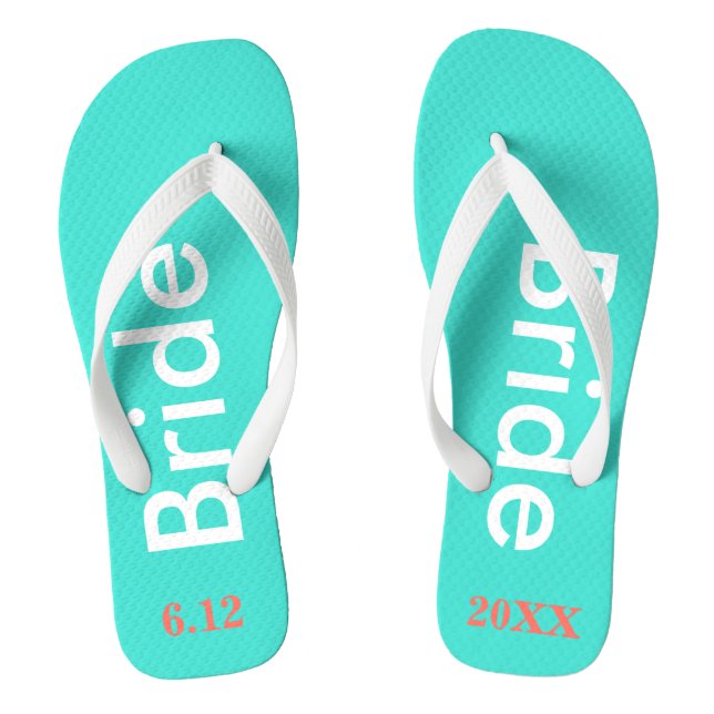 Tongs Bride bleu turquoise (Semelle)