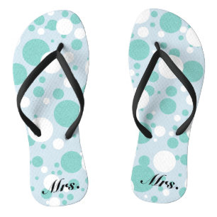 Tongs BRIDE & Bridesmaitres Pois Douche