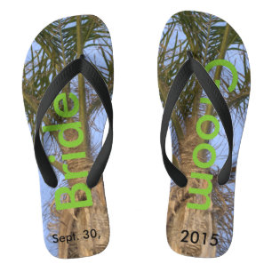 Tongs Bride Salle Palm Trees Ciel bleu