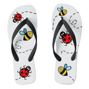 Tongs Bumblebee et Ladybird Motif Flip Flops