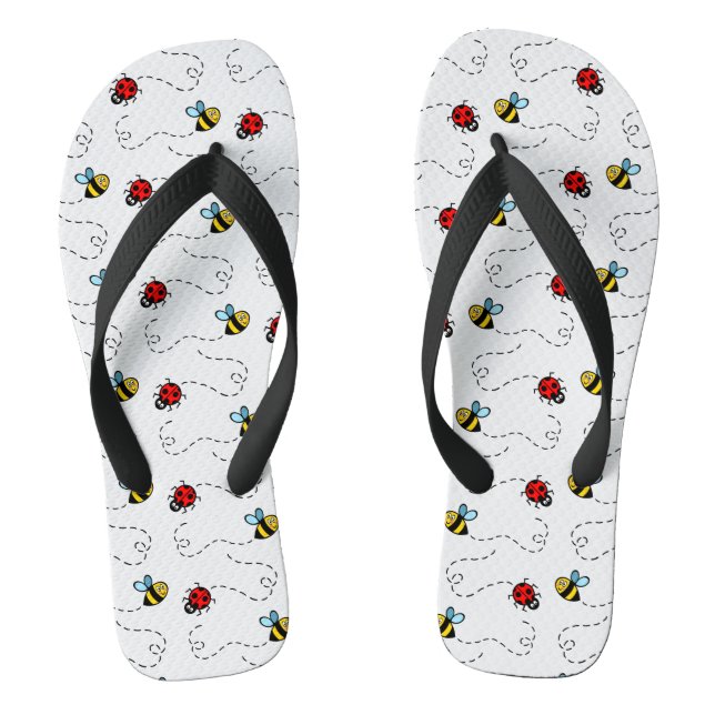 Tongs Busy Bumblebee & Ladybird Motif (Semelle)