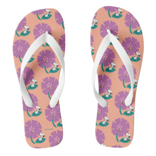 Tongs cacahuètes Illustration de la nature Fleur pourp