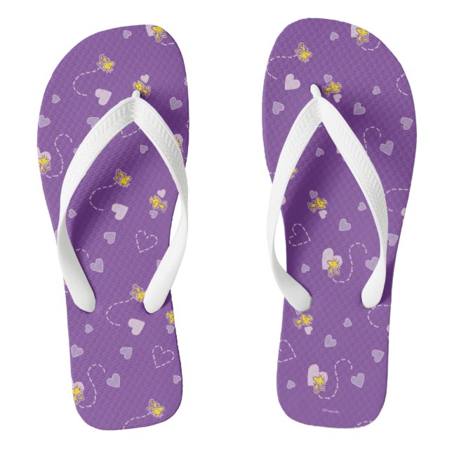 Tongs cacahuètes | Woodstock Motif de coeur pourpre (Semelle)