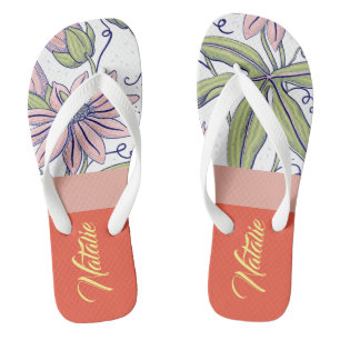 Tongs Cadeau monogramme unique adorable Fashion floral r