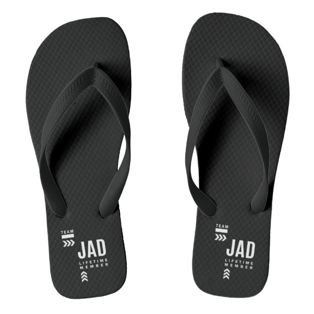 Tongs Cadeau personnalisé de nom d'anniversaire Jad (Semelle)