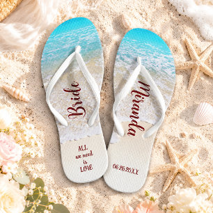 Tongs Cadeaux de Baby Shower de Plage Océanique Été Trop