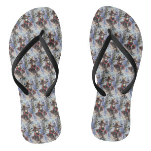 Tongs Cairn Terrier Chien équitation Moto Noël