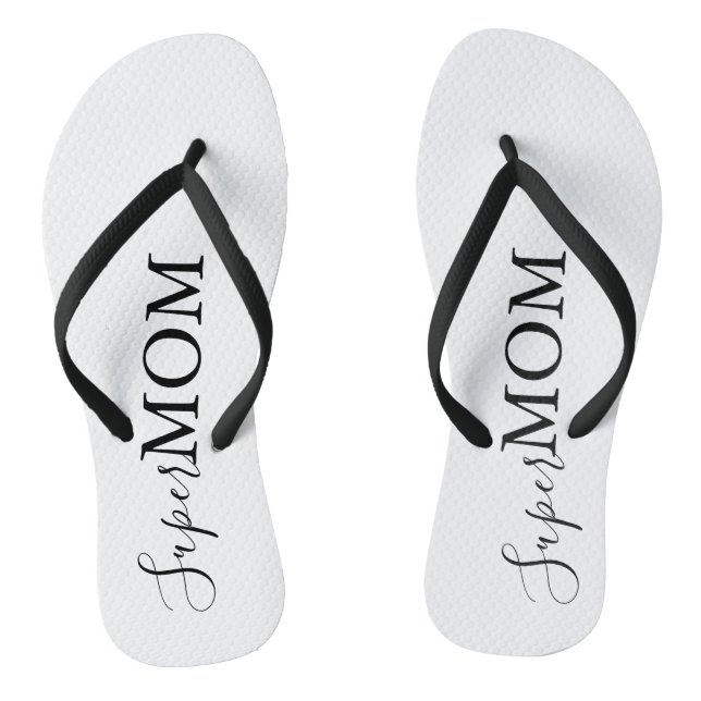 Tongs Calligraphie minimaliste simple Super Maman (Semelle)