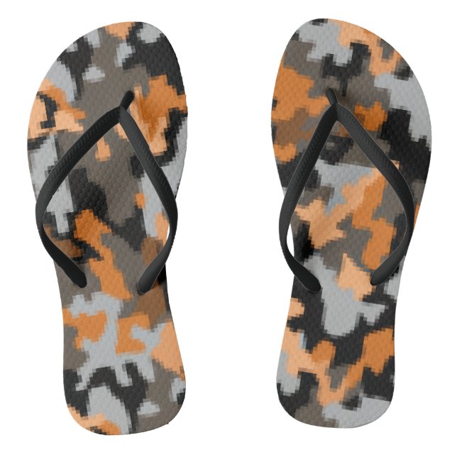 Tongs Camo Brown coloré orange vif (Semelle)
