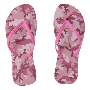 Tongs Camouflage rose