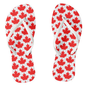 Tongs Canada Feuille d'érable rouge Canadien