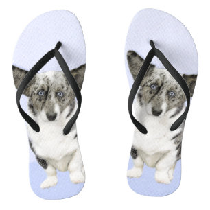 Tongs Cardigan Welsh Corgi Peinture - Art Chien original