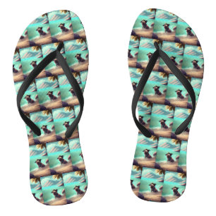 Tongs Carlin profitant de la peinture sur plage