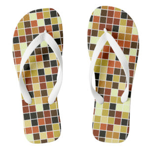 Tongs Carreaux de Piscine, Carreaux de Mosaïque Marrons,